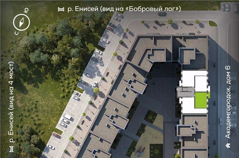 квартира г Красноярск р-н Октябрьский ул Академгородок 78 фото 2