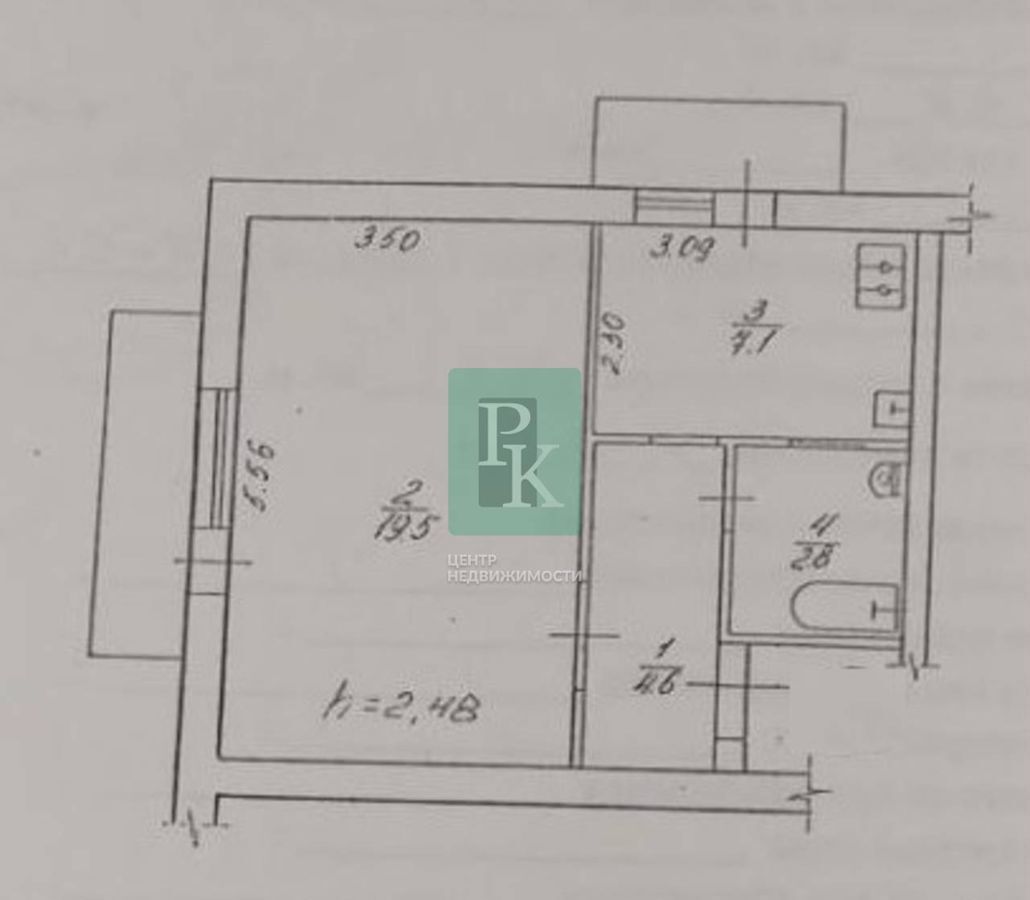 квартира г Севастополь п Кача ул Авиаторов 31 р-н Нахимовский Качинский муниципальный округ, Крым фото 19