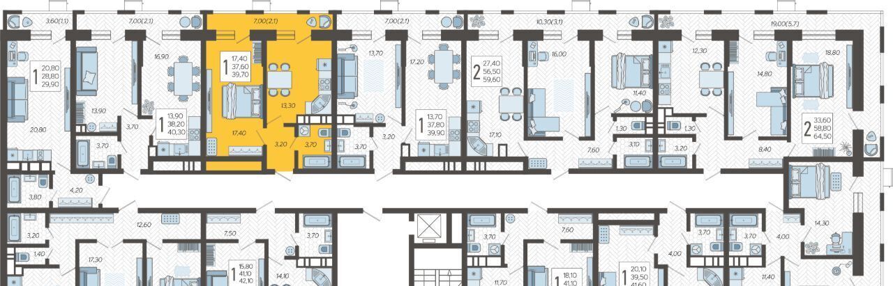 квартира г Краснодар р-н Прикубанский микрорайон 9-й километр ЖК Небо фото 2