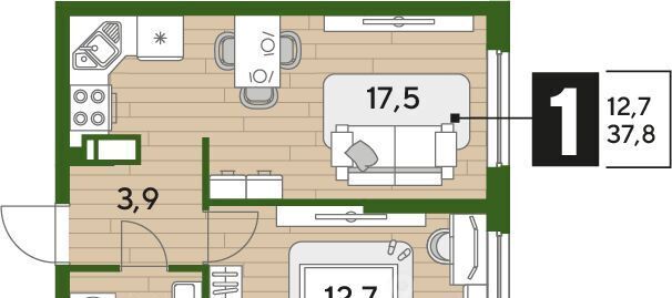 квартира г Краснодар р-н Прикубанский ул им. Анны Ахматовой фото 1