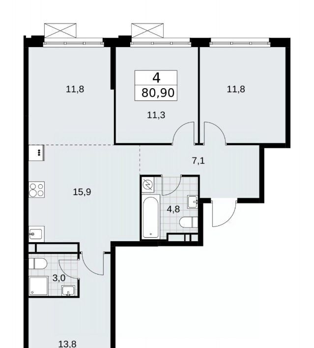 квартира г Москва п Сосенское метро Бунинская аллея № 167 кв-л фото 1