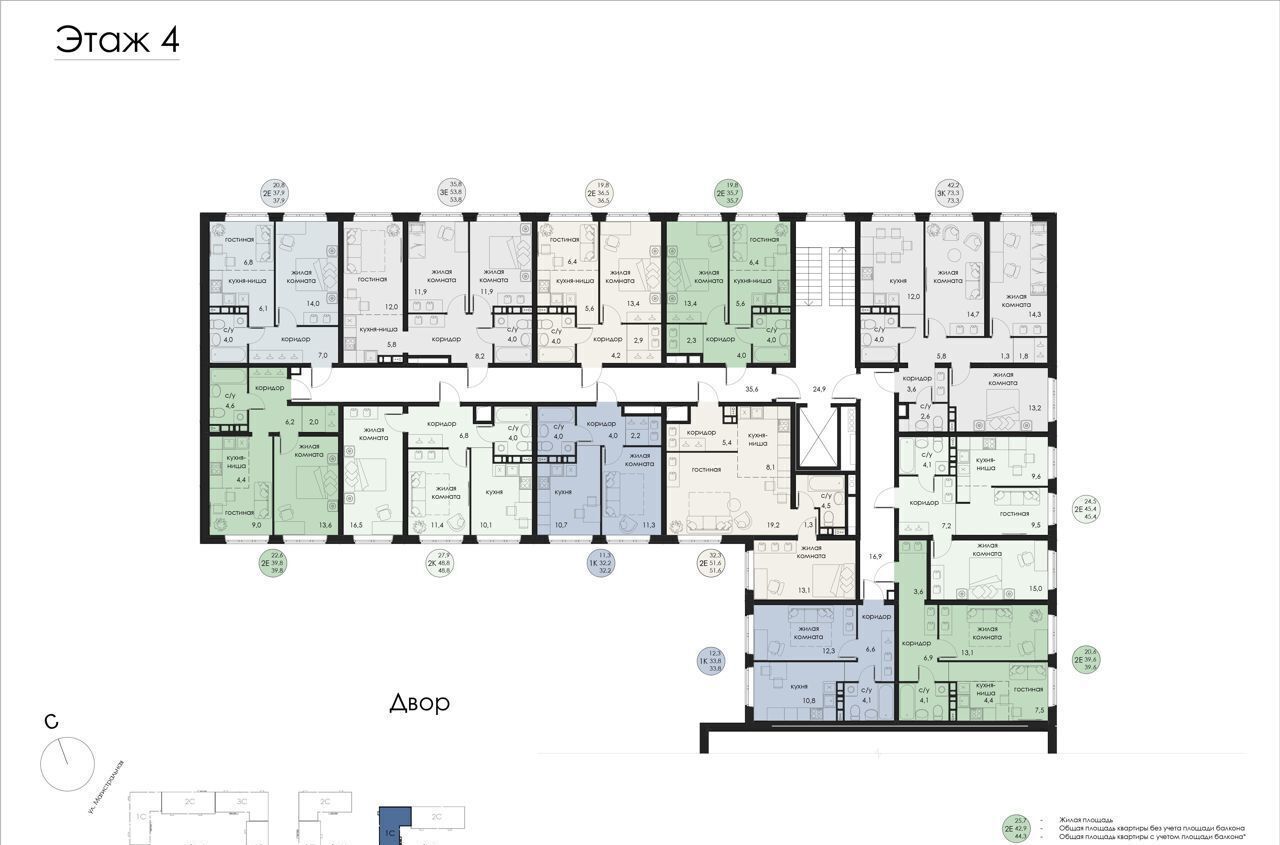 квартира г Пермь р-н Кировский ул Магистральная 86б корп. 3 фото 24