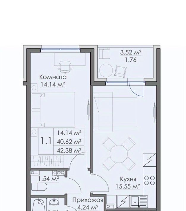 квартира г Выборг р-н Центральный проезд Рельефный 4 фото 1