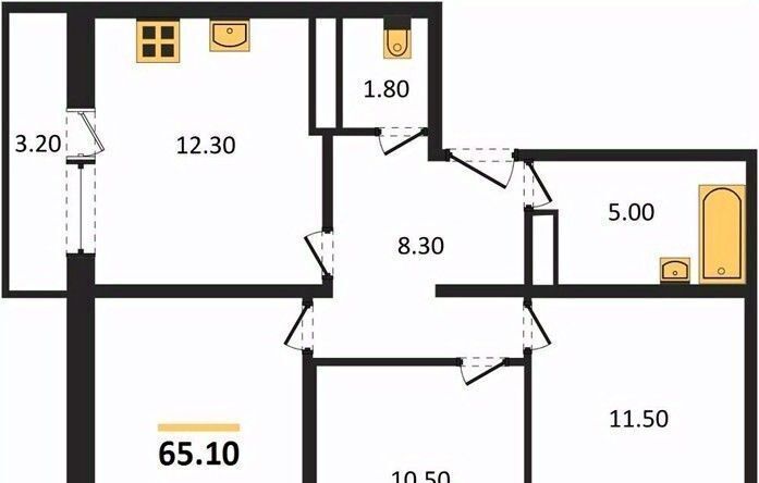 квартира г Краснодар р-н Прикубанский ул им. лётчика Позднякова 2к/17 фото 1