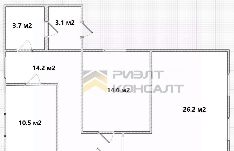 квартира р-н Саргатский рп Саргатское ул Гагарина 1 фото 2