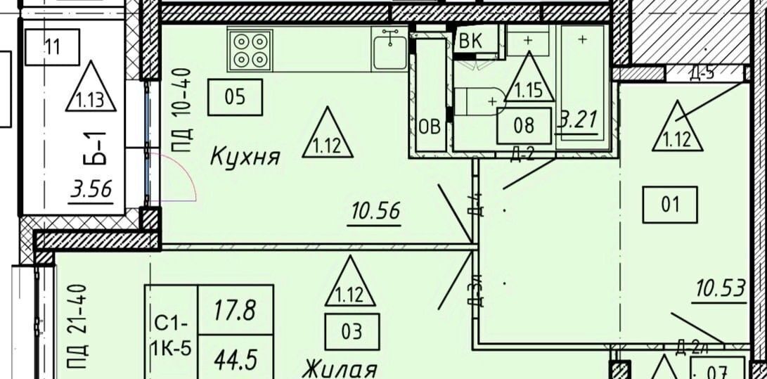 квартира г Люберцы микрорайон Панки ул Хлебозаводская 6с/1 фото 1