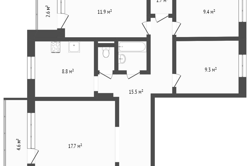 квартира г Тобольск 9-й микрорайон, 32, Тобольский район фото 1