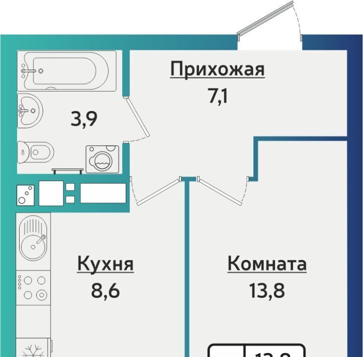 квартира г Ижевск р-н Индустриальный ул 40 лет Победы 121 фото 1