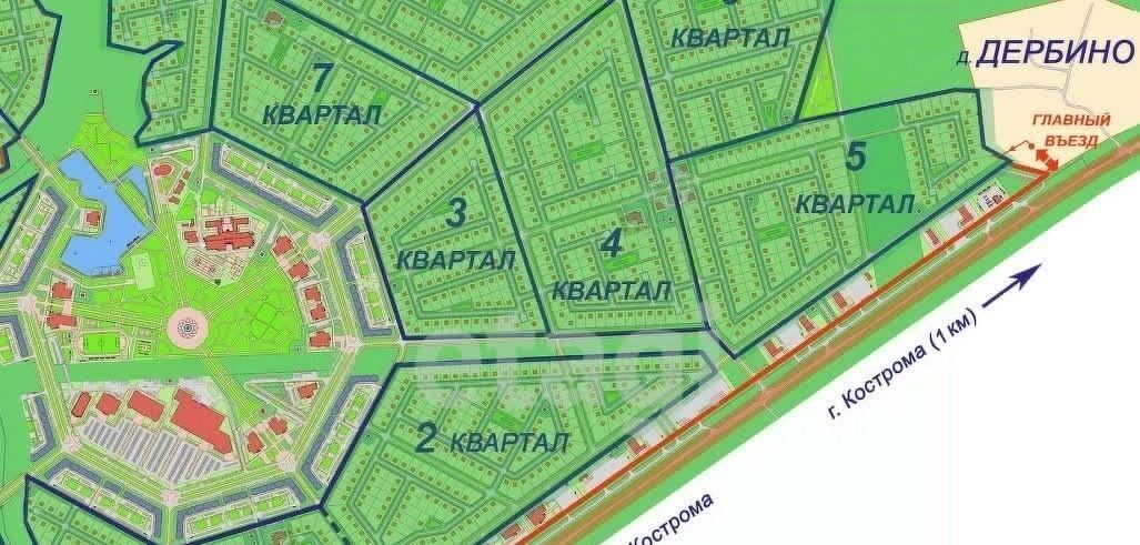 земля р-н Костромской п Зарубино р-н мкр Экоград Бакшеевское с/пос, 1-й кв-л фото 6