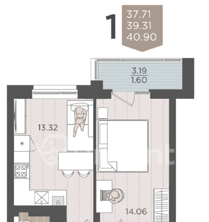 квартира г Калининград р-н Московский ул Батальная 65а фото 4