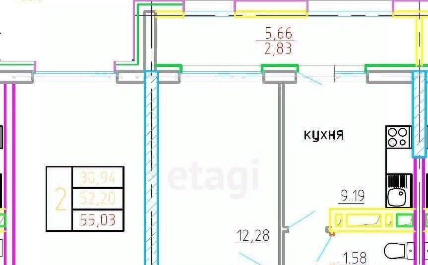 квартира г Воронеж р-н Ленинский ул Летчика Щербакова 7 фото 1