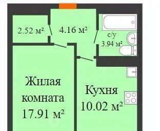 квартира г Воронеж р-н Ленинский ул Летчика Демьянова 1 фото 1