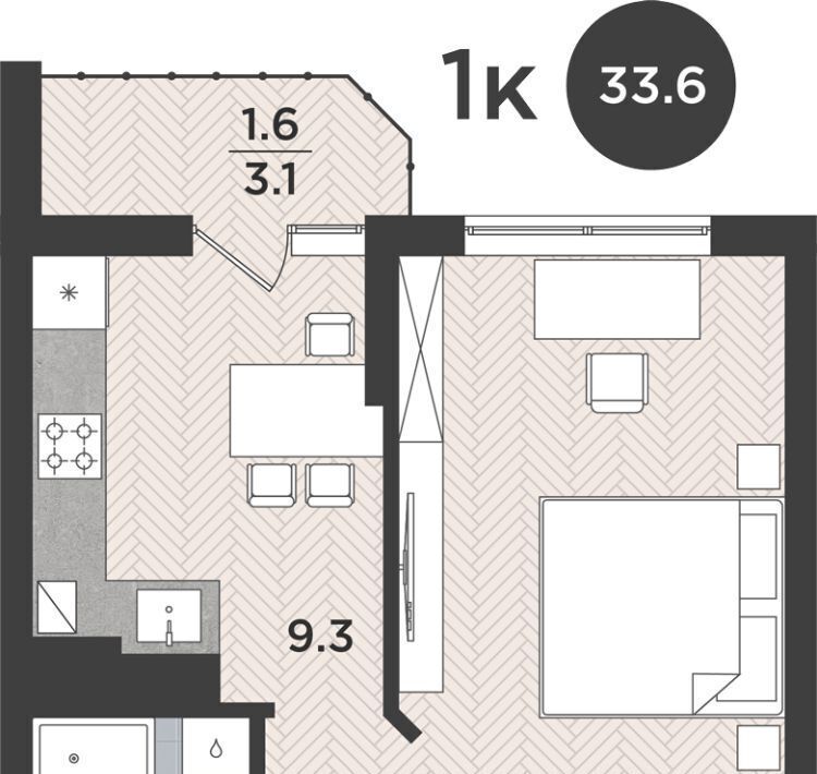 квартира г Калининград р-н Московский ул Тихорецкая 16к/2 фото 1