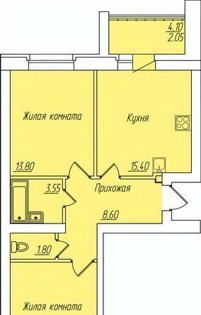 квартира р-н Калининский Новый Город мкр фото