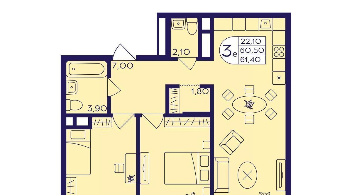 квартира г Балашиха мкр Железнодорожный Центр-2 к 408, Новокосино фото 1