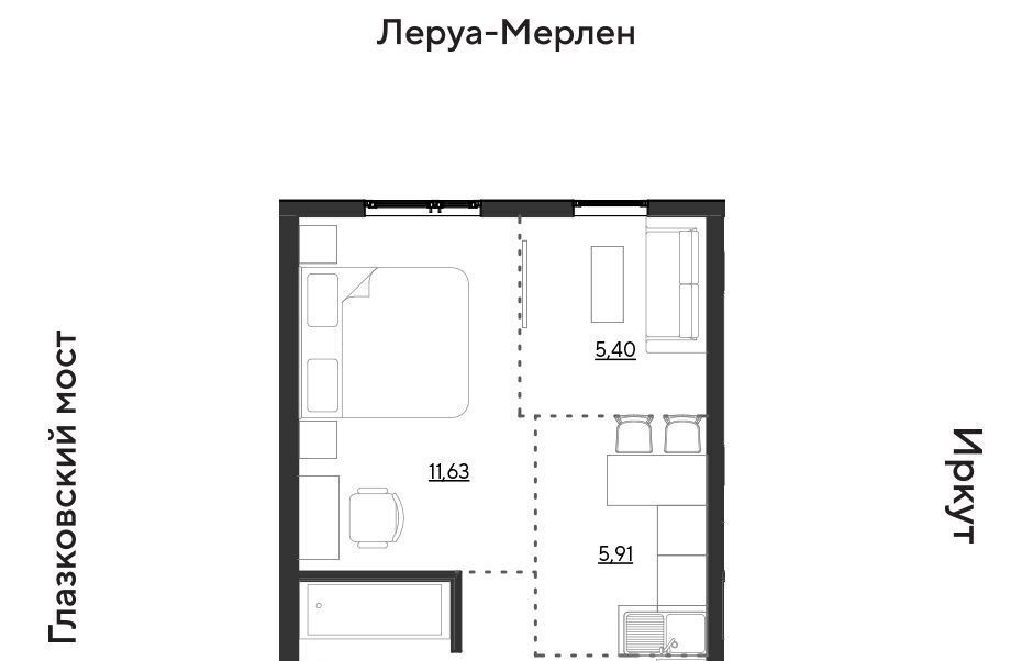 квартира г Иркутск р-н Свердловский ул Набережная Иркута Затон кв-л фото 1