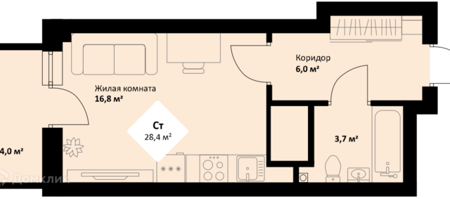 квартира пр-кт Космонавтов 108/2 Екатеринбург, муниципальное образование фото