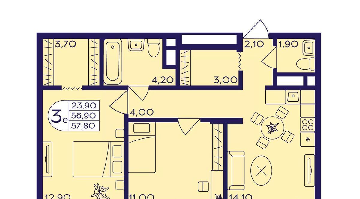 квартира г Балашиха мкр Железнодорожный Центр-2 к 408, Новокосино фото 1