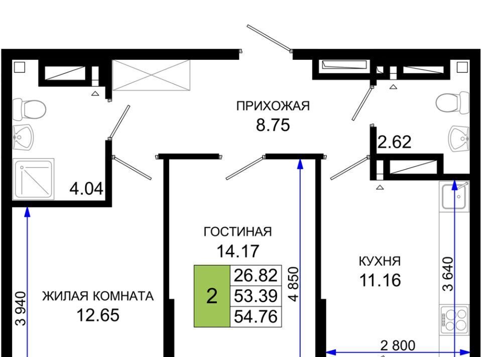 квартира г Ростов-на-Дону р-н Октябрьский пер Нефтекачка ЖК «Октябрь Парк» фото 1