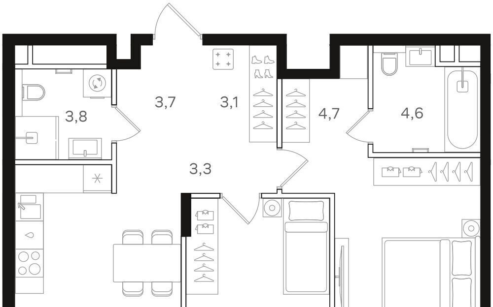 квартира г Москва метро Речной вокзал ш Ленинградское 57с/40 фото 1