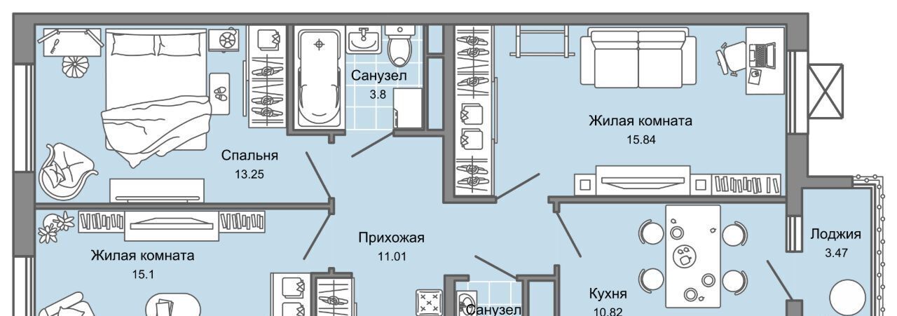 квартира г Ульяновск р-н Заволжский Новый Город 10-й кв-л, Улла жилой комплекс фото 1