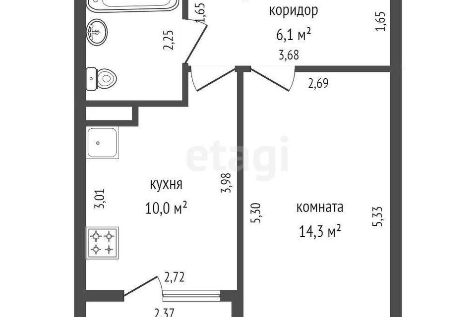 квартира г Екатеринбург ул Григория Речкалова 1 Екатеринбург, муниципальное образование фото 2