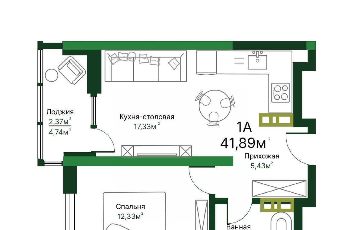 квартира г Тольятти р-н Автозаводский 11А кв-л фото 1