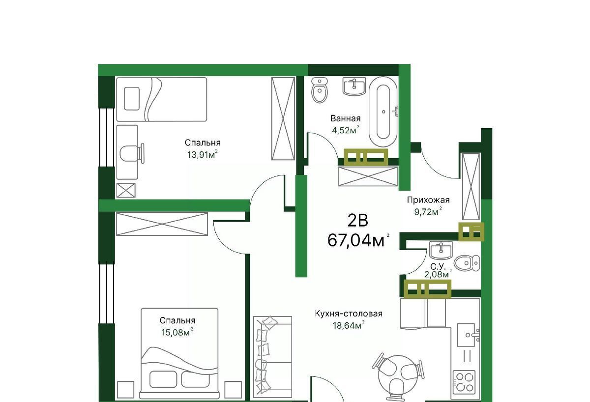 квартира г Тольятти р-н Автозаводский 11А кв-л фото 1