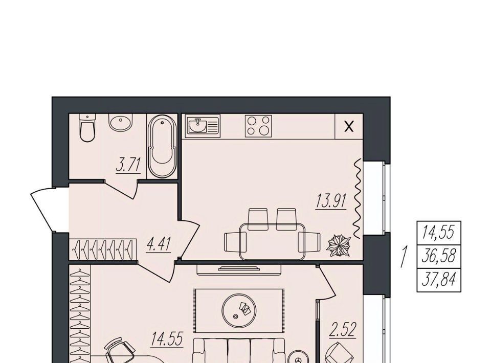 квартира г Волгоград р-н Тракторозаводский ул им. Атласова 12 фото 1