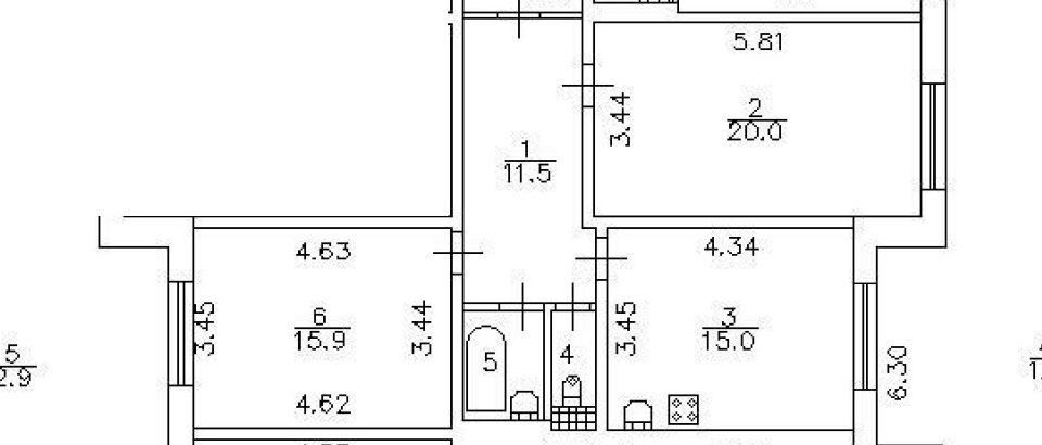 квартира г Санкт-Петербург ул Есенина 16к/1 Выборгский район фото 5