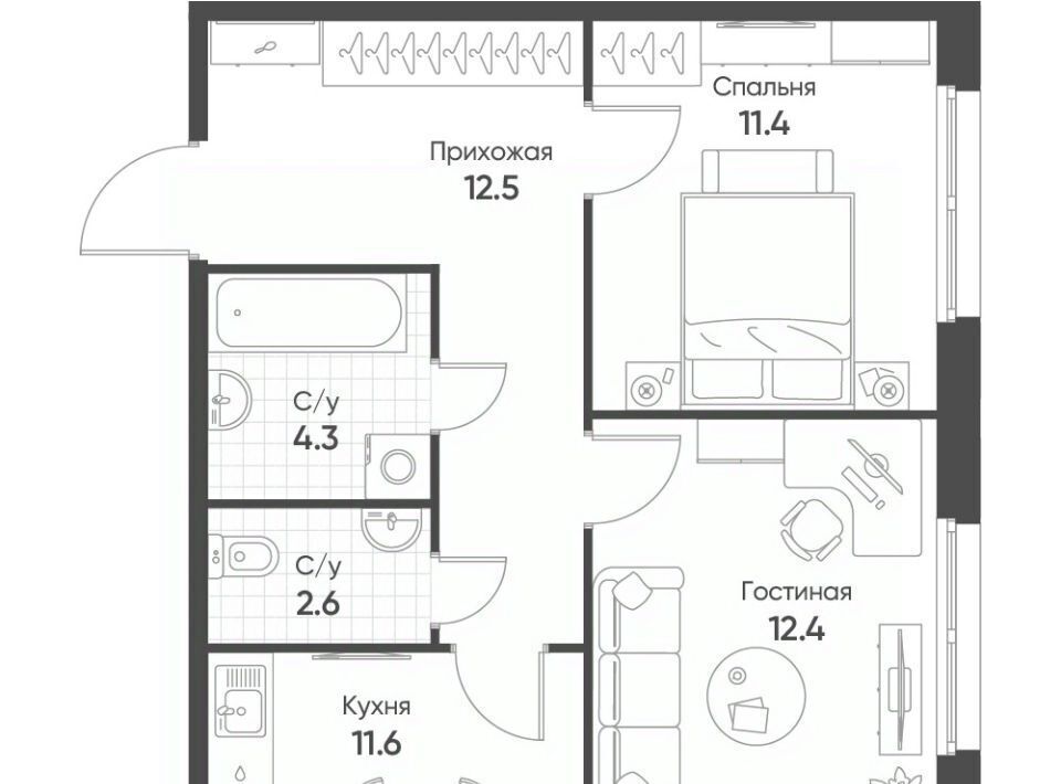 квартира рп Кольцово ЖК «Счастье в Кольцово» 6 Золотая Нива фото 1