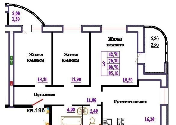 квартира г Иваново р-н Октябрьский микрорайон Самоцветы ул Революционная 5 фото 6