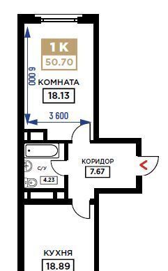 квартира р-н Прикубанский Школьный микрорайон дом 1 фото