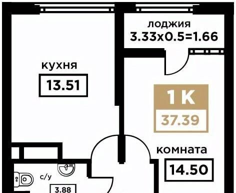 квартира г Краснодар р-н Прикубанский Школьный микрорайон ул Школьная 1 фото 1