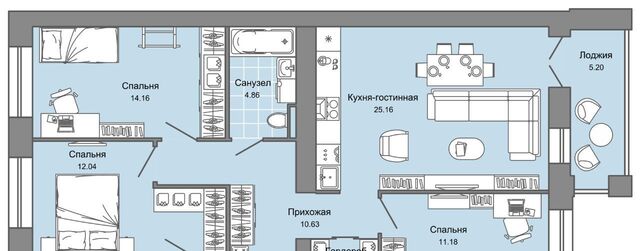 квартира р-н Ленинский дом 86 фото