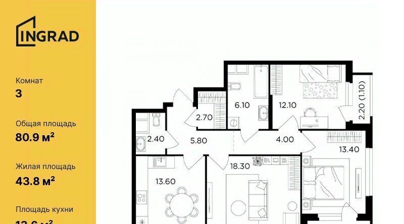 квартира г Москва п Московский ЖК «Филатов луг» Филатов Луг, к 5 фото 1