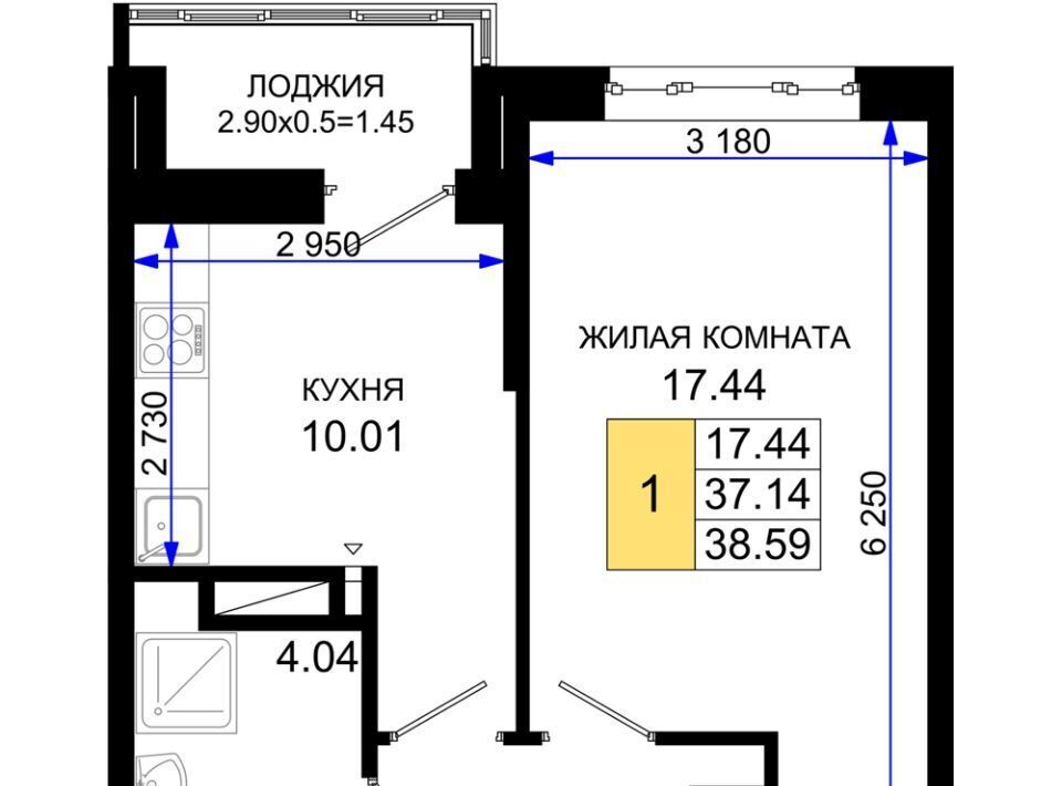 квартира г Ростов-на-Дону р-н Октябрьский пер Нефтекачка ЖК «Октябрь Парк» фото 1