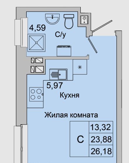 квартира г Батайск ул Булгакова 11 фото 1