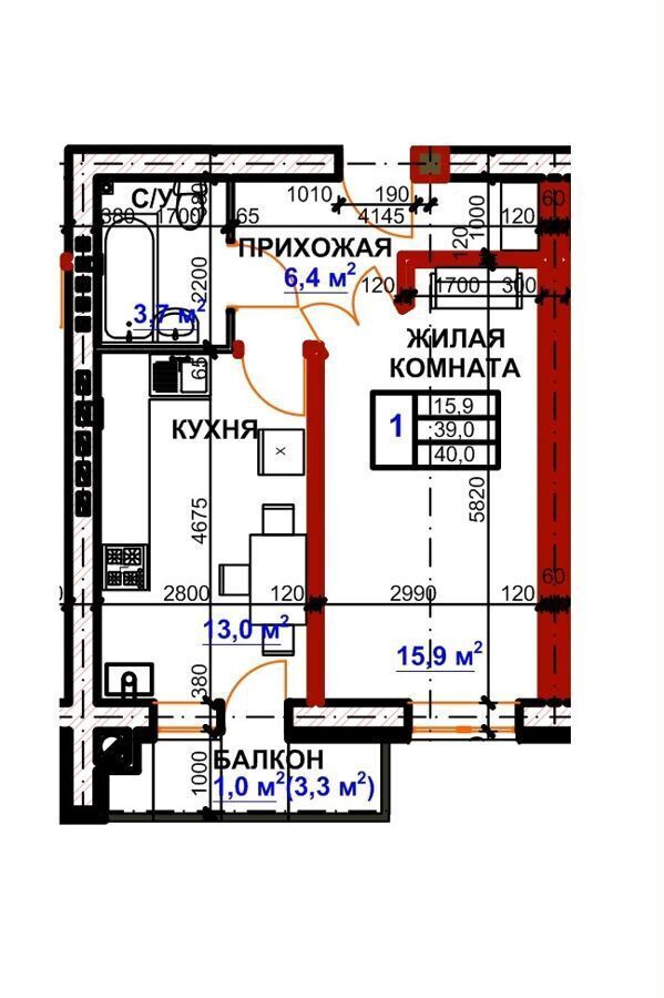 квартира г Ессентуки ул Галерейная 3к/1 фото 3