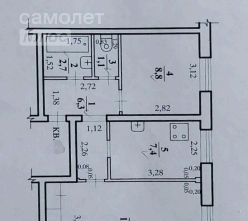 квартира г Чита п Текстильщиков р-н Черновский мкр 4-й 8 фото 2