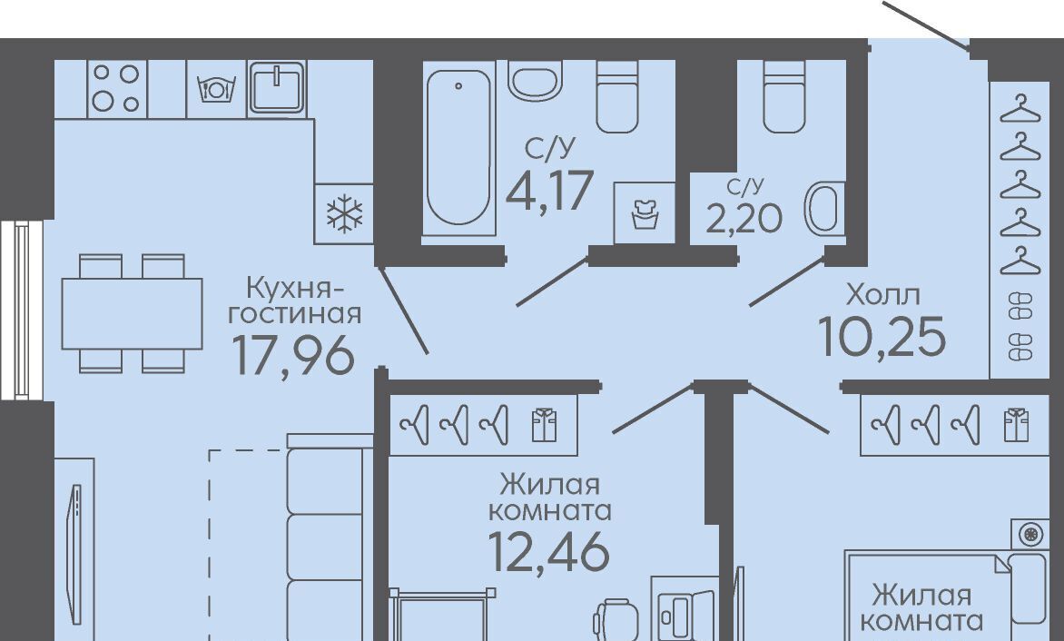 квартира г Екатеринбург микрорайон Новокольцовский Ботаническая фото 1