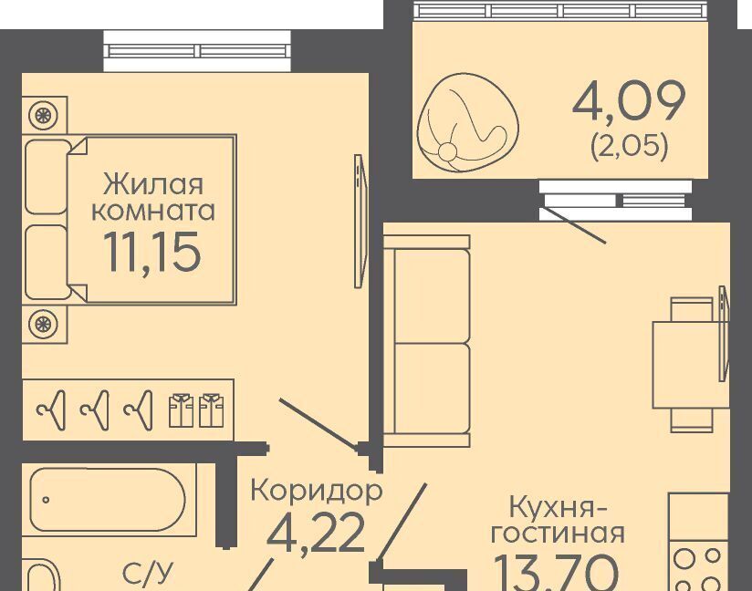 квартира г Екатеринбург микрорайон Новокольцовский Ботаническая фото 1