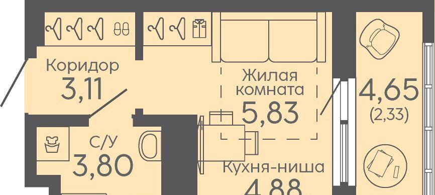 квартира г Екатеринбург микрорайон Новокольцовский Ботаническая Новокольцовский жилой комплекс фото 1