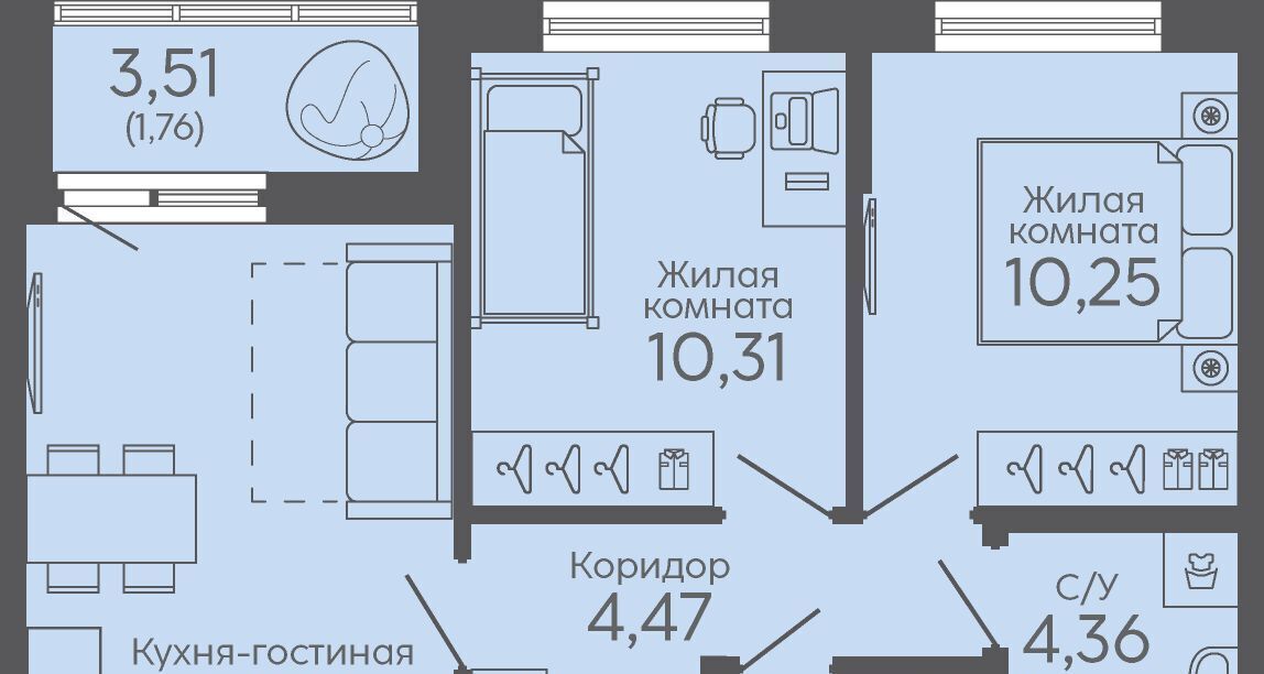 квартира г Екатеринбург микрорайон Новокольцовский Ботаническая Новокольцовский жилой комплекс фото 1