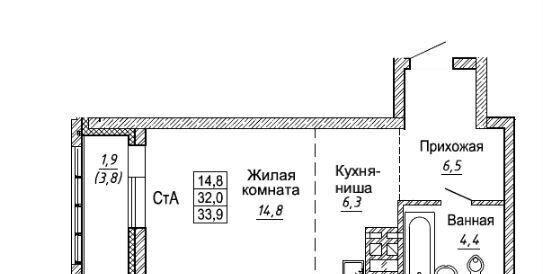 квартира г Новосибирск Берёзовая роща ул Фрунзе Жилой дом «GRANDO» фото 2