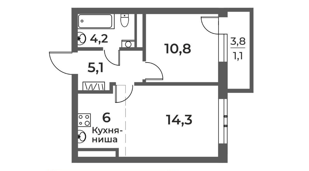 квартира г Новокузнецк р-н Центральный ул Уфимская 4 фото 1