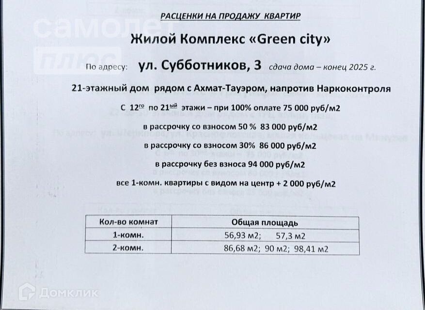 квартира г Грозный ул Кан-Калика 41 городской округ Грозный фото 2