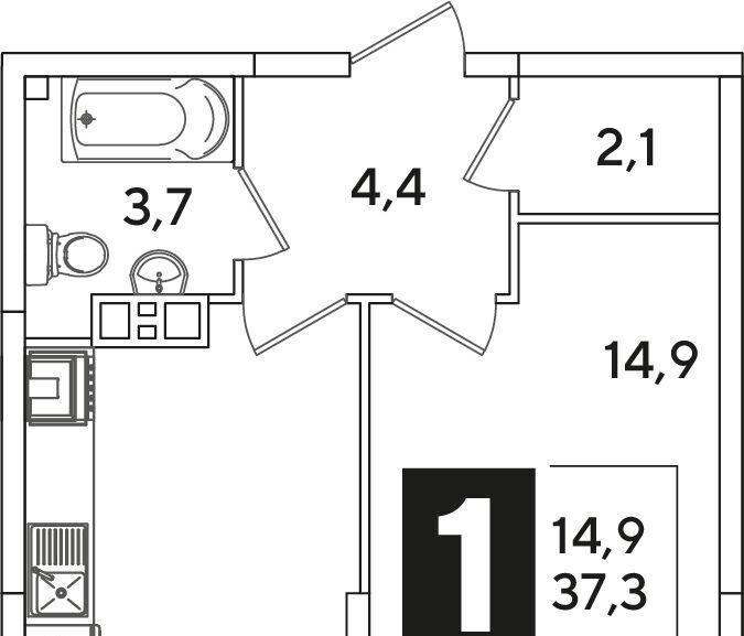 квартира г Краснодар р-н Прикубанский ул им. Ивана Беличенко 90к/1 фото 1