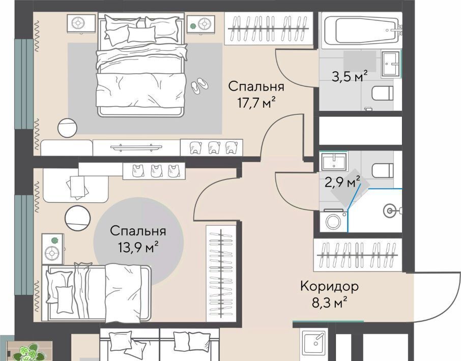 квартира г Екатеринбург Эльмаш ЖК Изумрудный Бор Проспект Космонавтов, жилрайон фото 3