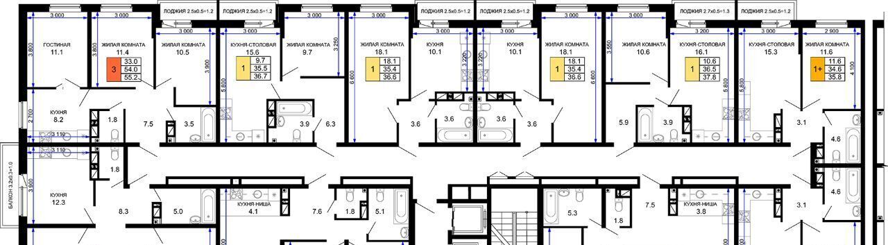 квартира г Краснодар р-н Прикубанский ЖК «Дыхание» фото 4